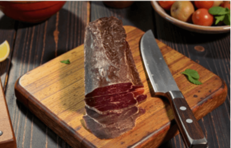 Tørket Hjortkjøtt fra Røros  ca vekt  0,120g-0,126g